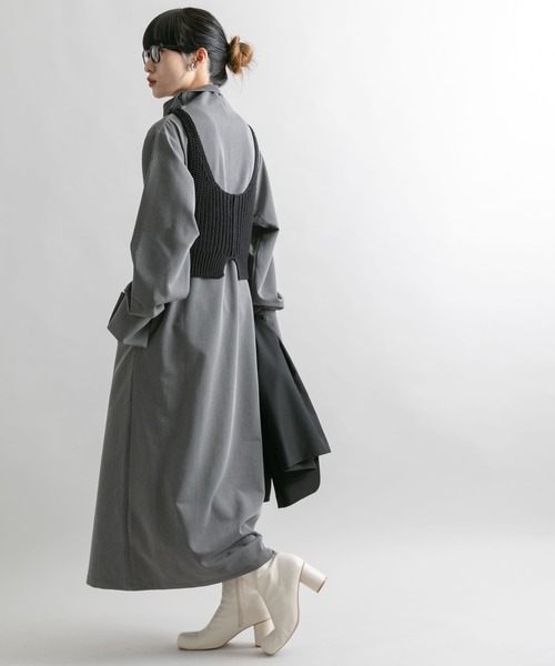 KBF（ケイビーエフ）の「ニットビスチェSETワンピース（ワンピース・レディース・ブラウン系その他/グレー系その他・ONE）」の6枚目の写真