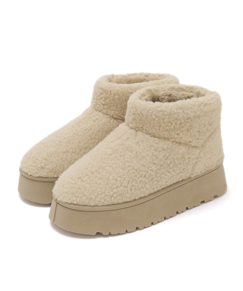 もこもこボアの厚底ムートンブーツ（ブーツ）｜SOROTTO（ソロット）の