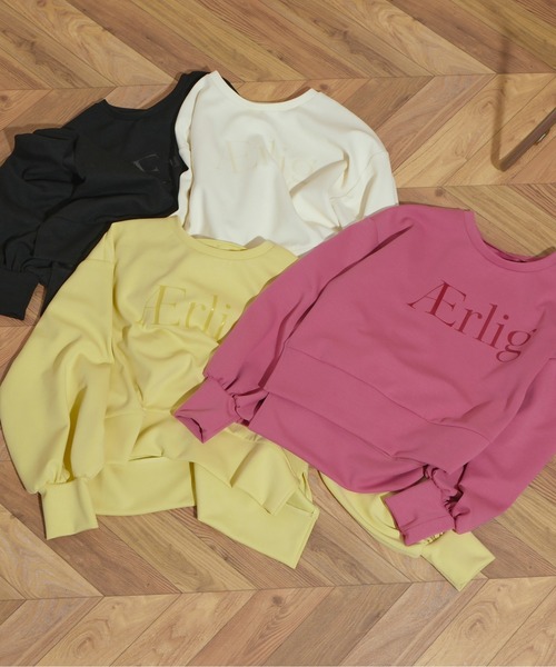 palm RICHE（ポームリシュ）の「クリアプリントプルオーバー（スウェット・レディース・ブラック/アイボリー/ピンク/ライトイエロー・M）」の3枚目の写真