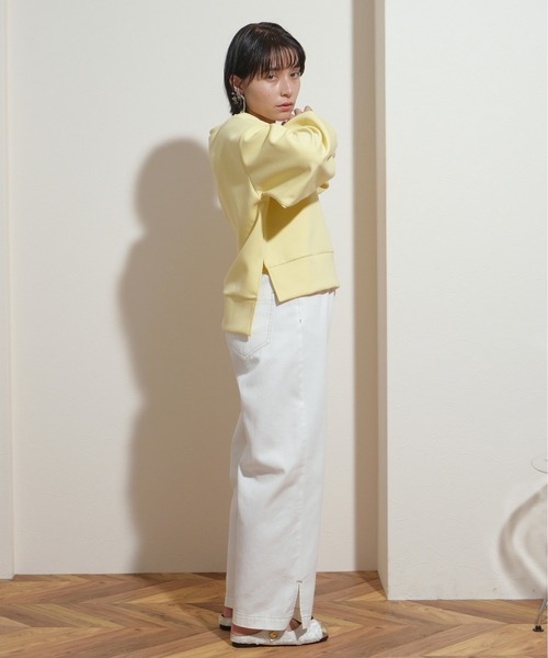 palm RICHE（ポームリシュ）の「クリアプリントプルオーバー（スウェット・レディース・ブラック/アイボリー/ピンク/ライトイエロー・M）」の20枚目の写真