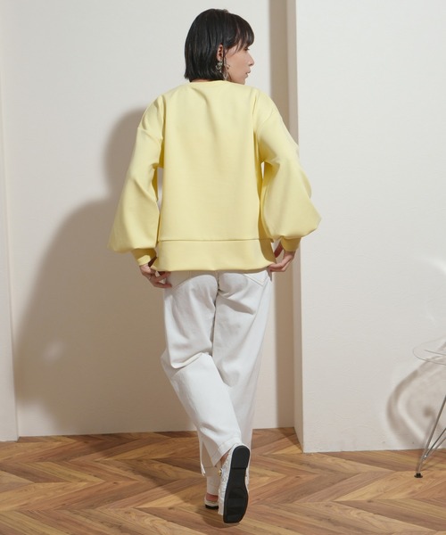 palm RICHE（ポームリシュ）の「クリアプリントプルオーバー（スウェット・レディース・ブラック/アイボリー/ピンク/ライトイエロー・M）」の21枚目の写真