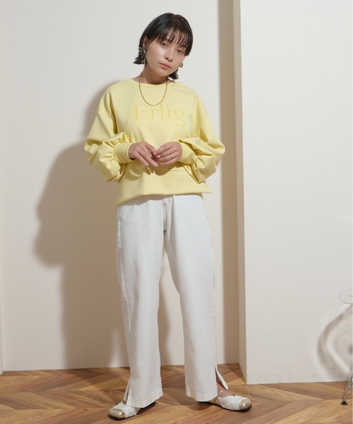 palm RICHE（ポームリシュ）の「クリアプリントプルオーバー（スウェット・レディース・ブラック/アイボリー/ピンク/ライトイエロー・M）」の22枚目の写真