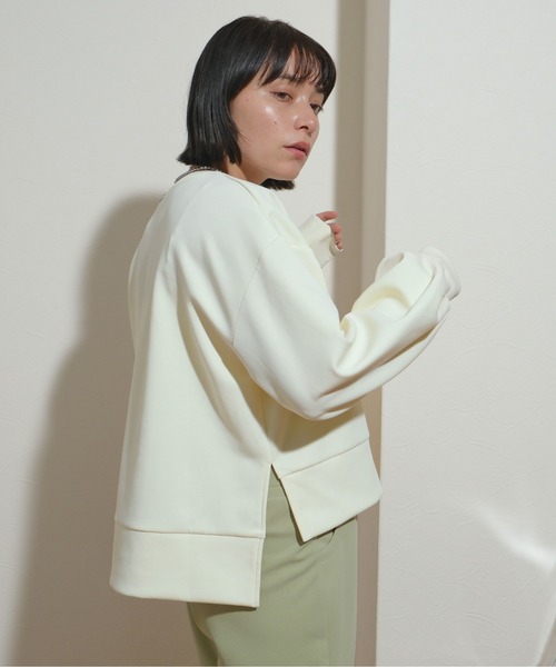 palm RICHE（ポームリシュ）の「クリアプリントプルオーバー（スウェット・レディース・ブラック/アイボリー/ピンク/ライトイエロー・M）」の7枚目の写真