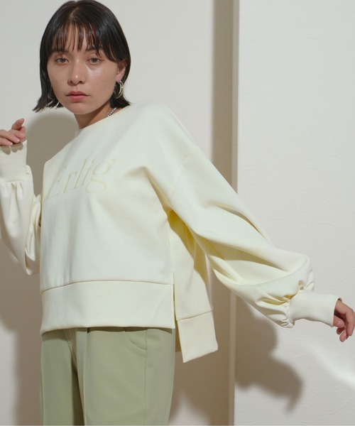 palm RICHE（ポームリシュ）の「クリアプリントプルオーバー（スウェット・レディース・ブラック/アイボリー/ピンク/ライトイエロー・M）」の11枚目の写真