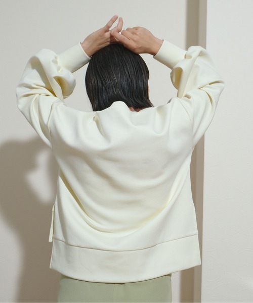 palm RICHE（ポームリシュ）の「クリアプリントプルオーバー（スウェット・レディース・ブラック/アイボリー/ピンク/ライトイエロー・M）」の9枚目の写真