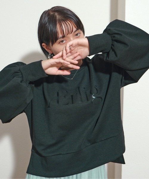 palm RICHE（ポームリシュ）の「クリアプリントプルオーバー（スウェット・レディース・ブラック/アイボリー/ピンク/ライトイエロー・M）」の17枚目の写真