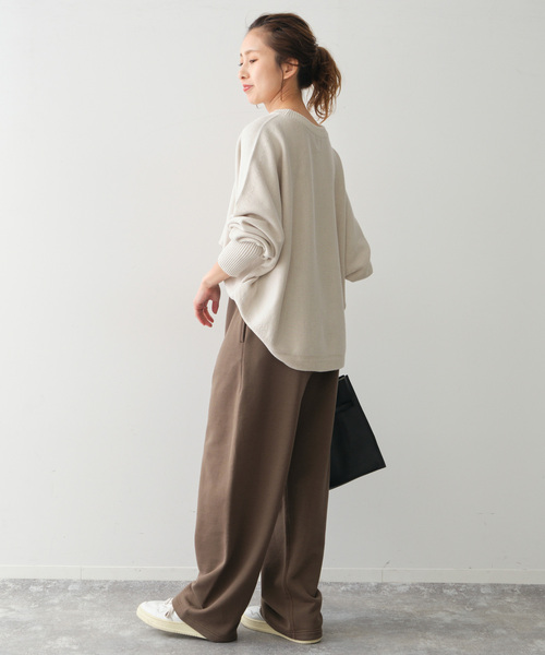 Spick & Span（スピックアンドスパン）の「《追加》バルキーヤーン ドルマンロングリブニット（ニット/セーター・レディース・ブラック/ホワイト×ホワイト/ピンク系その他/ブルー系その他・FREE）」の14枚目の写真