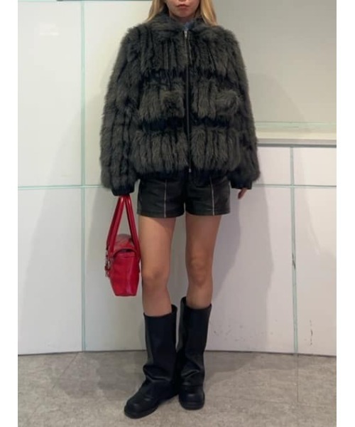 POMPOM FAUX ファージャケット(その他アウター)|LAGUA GEM POMPOM FAUX ファージャケット(その他アウター)|LAGUA GEM