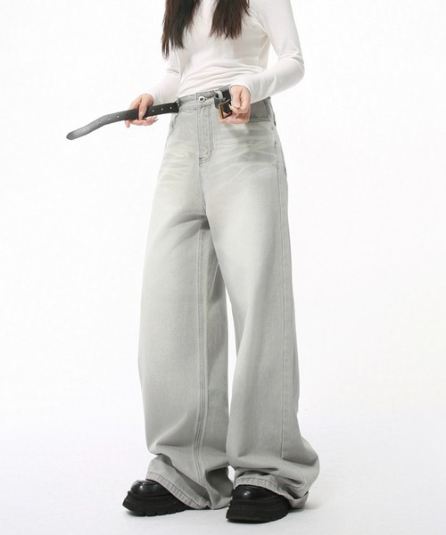 ルーズバギーウォッシュドデニムパンツ/ワイドデニムパンツ WO24W4PT03【WB ORIGINALS】【2024AW】（デニムパンツ）｜WESTBOY（ウエストボーイ）