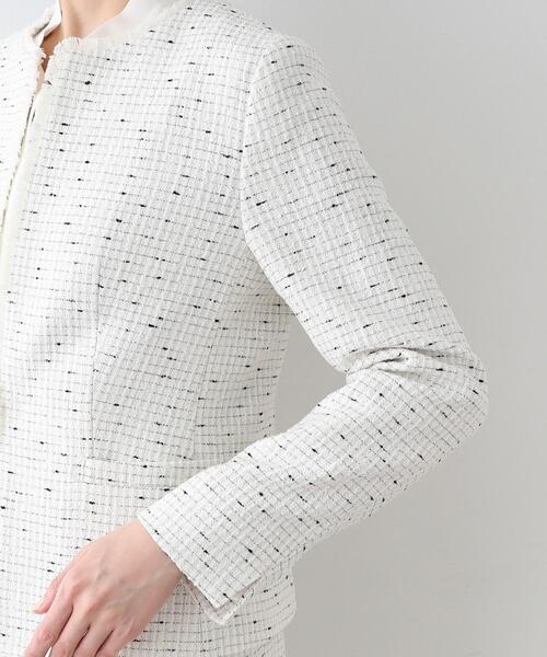 INDIVI（インディヴィ）の「【日本製／オリジナル素材】ツィードジャケット（スーツジャケット・レディース・ネイビー系3/ホワイト系4・05/13/15 /19/36/38/40）」の16枚目の写真