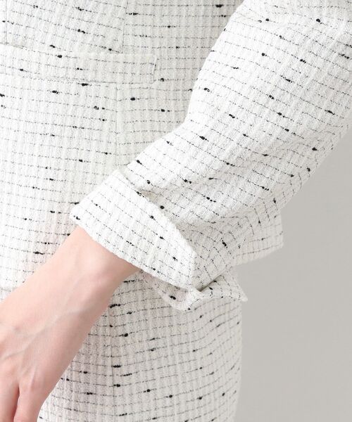 INDIVI（インディヴィ）の「【日本製／オリジナル素材】ツィードジャケット（スーツジャケット・レディース・ネイビー系3/ホワイト系4・05/13/15 /19/36/38/40）」の17枚目の写真