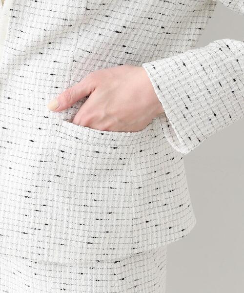 INDIVI（インディヴィ）の「【日本製／オリジナル素材】ツィードジャケット（スーツジャケット・レディース・ネイビー系3/ホワイト系4・05/13/15 /19/36/38/40）」の18枚目の写真