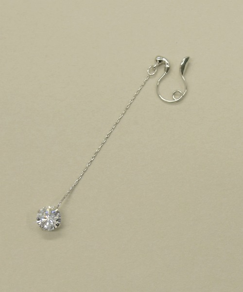 CALIN STANDARD(カリンスタンダード)の「◆金属アレルギー対応◆◆made in japan◆【痛くない】【落ちにくい】【ストレスフリーな着け心地】ロングチェーン キュービックジルコニア ループフィットイヤリング(イヤリング・レディース・ピンクゴールド/ゴールド/シルバー・FREE)」の7枚目の写真