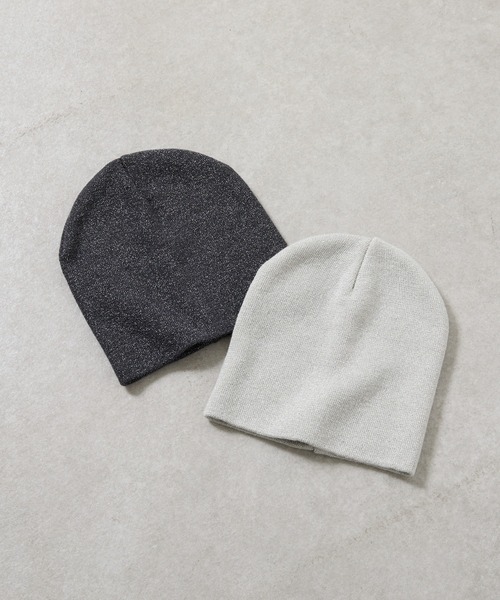 COLONY 2139（コロニートゥーワンスリーナイン）の「ラメニット帽（ニットキャップ/ビーニー・レディース・シルバー/ブラック・FREE）」の9枚目の写真