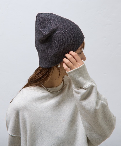 COLONY 2139（コロニートゥーワンスリーナイン）の「ラメニット帽（ニットキャップ/ビーニー・レディース・シルバー/ブラック・FREE）」の22枚目の写真