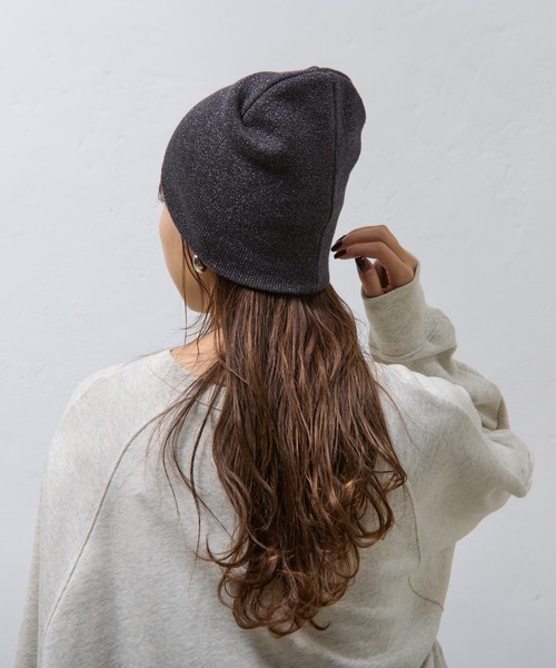 COLONY 2139（コロニートゥーワンスリーナイン）の「ラメニット帽（ニットキャップ/ビーニー・レディース・シルバー/ブラック・FREE）」の21枚目の写真