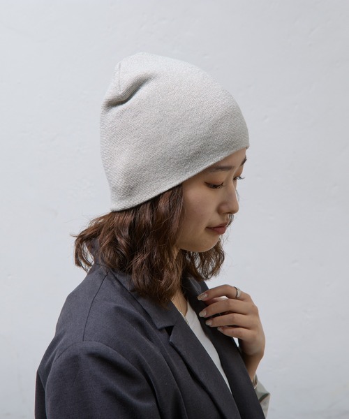 COLONY 2139（コロニートゥーワンスリーナイン）の「ラメニット帽（ニットキャップ/ビーニー・レディース・シルバー/ブラック・FREE）」の15枚目の写真