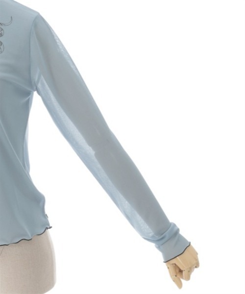 axes femme POETIQUE（アクシーズファムポエティック）の「スネークタトゥーシアープルオーバー（Tシャツ/カットソー・レディース・ブラック/ホワイト/ブルーグレー・MEDIUM）」の12枚目の写真