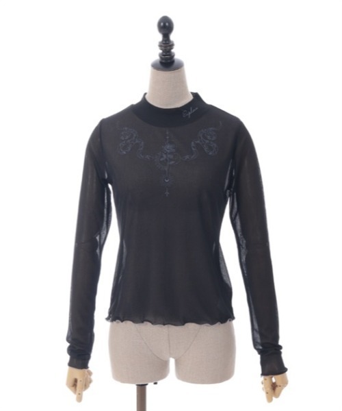 axes femme POETIQUE（アクシーズファムポエティック）の「スネークタトゥーシアープルオーバー（Tシャツ/カットソー・レディース・ブラック/ホワイト/ブルーグレー・MEDIUM）」の18枚目の写真