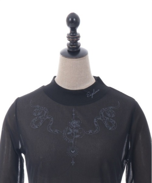 axes femme POETIQUE（アクシーズファムポエティック）の「スネークタトゥーシアープルオーバー（Tシャツ/カットソー・レディース・ブラック/ホワイト/ブルーグレー・MEDIUM）」の21枚目の写真