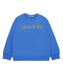 【新品未使用】MARNI ロゴプリント プルオーバートレーナー 10Y ネイビー MARNI マルニ パーカー FUMU0137X0 UTC397 メンズ プルオーバー
