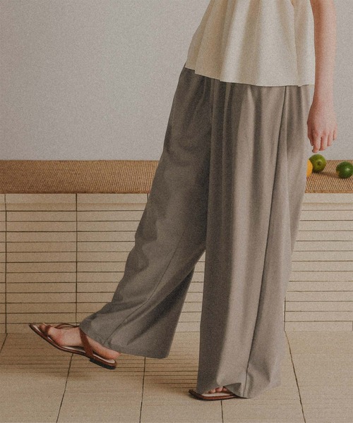 titivate（ティティベイト）の「ギャザーデザインワイドパンツ/ラッシュガード（ラッシュガード・レディース・ブラック/ライトベージュ/グレイッシュベージュ・SP/L/M/S）」の21枚目の写真