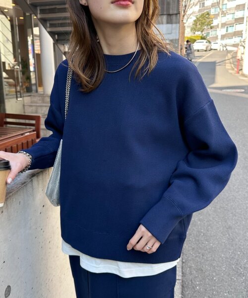 CIAOPANIC TYPY（チャオパニックティピー）の「【2025年S/S新作】エアリーコンフォートニット（ニット/セーター・レディース・チャコールグレー/サックスブルー/イエロー系その他/ホワイト/ライトグレー/レッド/ピンク/ネイビー・ONE SIZE）」の13枚目の写真