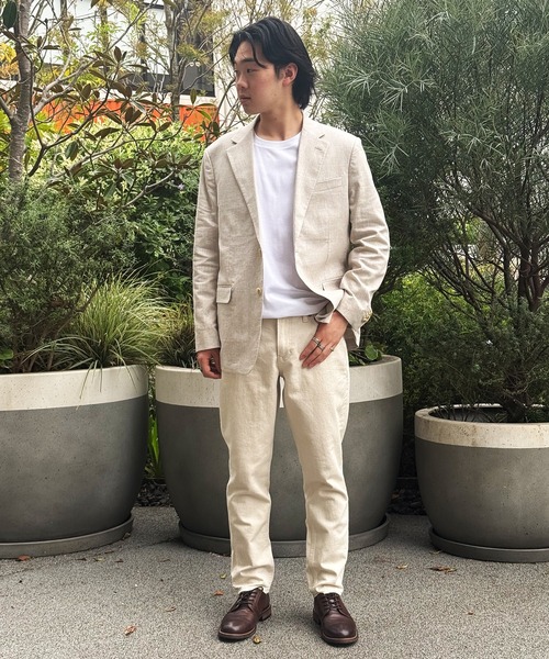 BANANA REPUBLIC テーラードフィットリネンブレンドスーツジャケット BANANA REPUBLIC カジュアルスーツ FACTORY STORE テーラード
