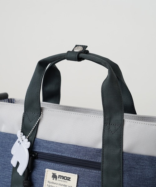 moz（モズ）の「moz(モズ) 2WAYショルダーバッグ A5サイズ 250mlペットボトル トートバッグ ZZEI-33（ショルダーバッグ・レディース・ミント/ブラック/トリコロール/グレー×サックスブルー/ネイビー/グレー×ピンク/オレンジ・ONE SIZE）」の13枚目の写真