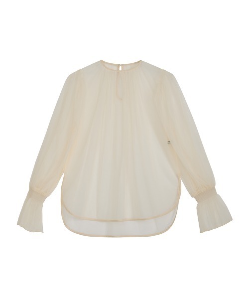 新品タグ付き　Ameri TULLE GATHER COMBINATE TOP セール】TULLE GATHER COMBINATE TOP（シャツ/ブラウス）｜Ameri