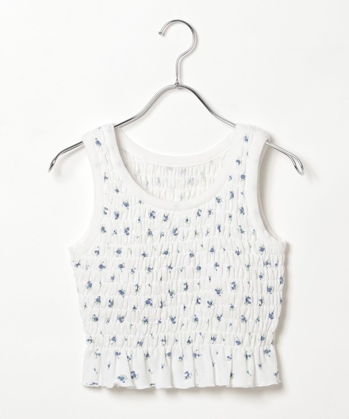 repipi armario（レピピ アルマリオ）の「【吸水速乾】シャーリングタンクトップ（タンクトップ・キッズ・ホワイト/ブラック/その他・SMALL/LARGE/MEDIUM）」の3枚目の写真