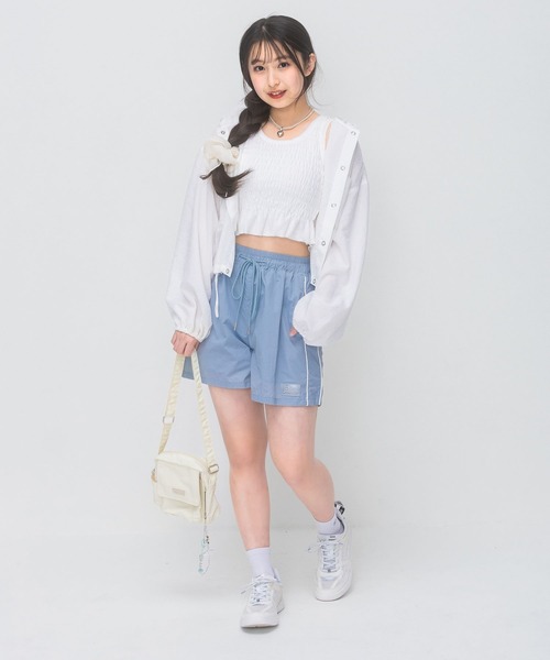 repipi armario（レピピ アルマリオ）の「【吸水速乾】シャーリングタンクトップ（タンクトップ・キッズ・ホワイト/ブラック/その他・SMALL/LARGE/MEDIUM）」の6枚目の写真