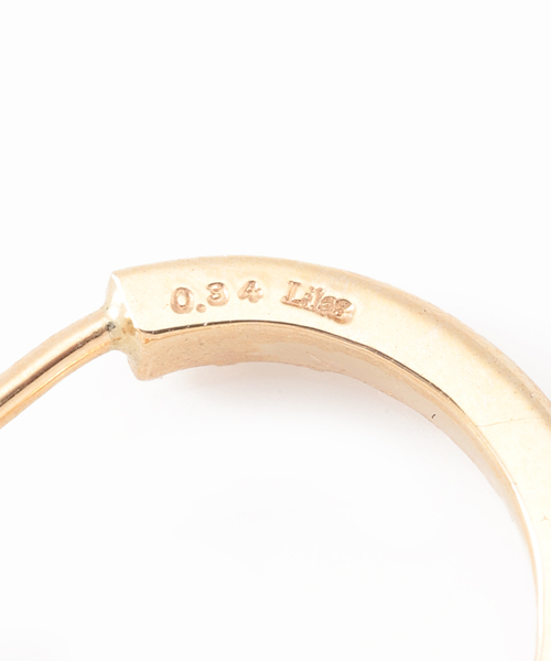 WEB限定》グラデーションパール*ダイヤフープピアス K10（両耳