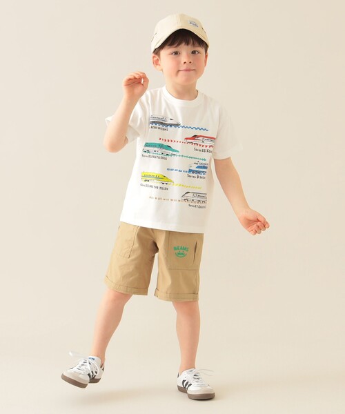 BEAMS mini（ビームスミニ）の「スマイル キャンプ ショーツ 2025SS（90～150cm）（その他パンツ・キッズ・ベージュ/ネイビー/ブルー/レッド・90/100/110/130/140/150/120）」の8枚目の写真