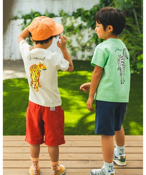 BEAMS mini（ビームスミニ）の「スマイル キャンプ ショーツ 2025SS（90～150cm）（その他パンツ・キッズ・ベージュ/ネイビー/ブルー/レッド・90/100/110/130/140/150/120）」の13枚目の写真