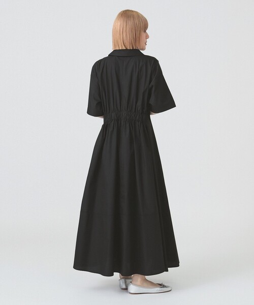 Ray BEAMS（レイビームス）の「タック ウエスト シャツ ワンピース（ワンピース・レディース・ブラック/ダークブラウン・0/1）」の18枚目の写真