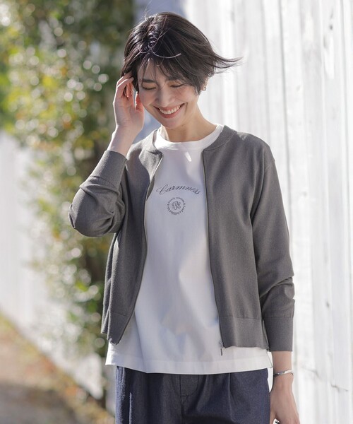 J.PRESS（ジェイプレス）の「カレッジロゴ Tシャツ（Tシャツ/カットソー・レディース・サックスブルー系/オレンジ系/ホワイト系/グレー系・T15/T13）」の5枚目の写真