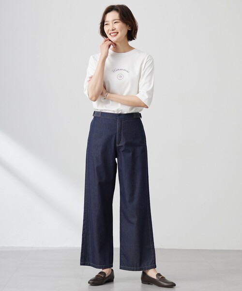 J.PRESS（ジェイプレス）の「カレッジロゴ Tシャツ（Tシャツ/カットソー・レディース・サックスブルー系/オレンジ系/ホワイト系/グレー系・T15/T13）」の9枚目の写真