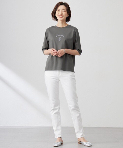 J.PRESS（ジェイプレス）の「カレッジロゴ Tシャツ（Tシャツ/カットソー・レディース・サックスブルー系/オレンジ系/ホワイト系/グレー系・T15/T13）」の16枚目の写真
