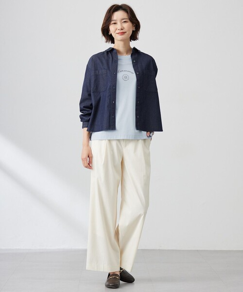 J.PRESS（ジェイプレス）の「カレッジロゴ Tシャツ（Tシャツ/カットソー・レディース・サックスブルー系/オレンジ系/ホワイト系/グレー系・T15/T13）」の21枚目の写真