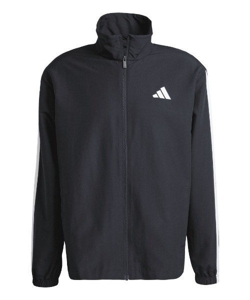adidas(アディダス)の「アディダス adidas ベーシック スリーストライプス ウーブン トラックスーツ(ジャージ・メンズ・ブラック/ダークブルー・S/M/L/LL/3L)」の7枚目の写真