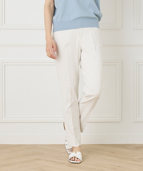 INED（イネド）の「シェルタリングドライ 美脚テーパードパンツ（その他パンツ・レディース・ネイビー/ベージュ/ブルー/オフホワイト・7号/11号/9号）」の3枚目の写真