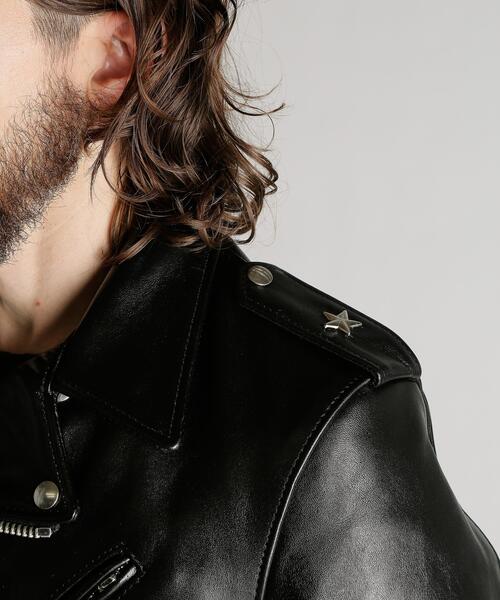 schott(ショット)の「Schott/ショット/613UHT HORSEHIDE ONESTAR TALL/ホースハイド ワンスター トール(ライダースジャケット・メンズ・ブラック・34/36/38/40/42/44)」の7枚目の写真