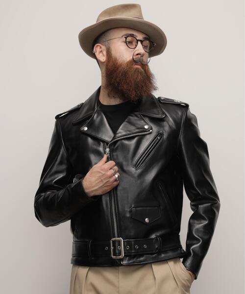 schott(ショット)の「Schott/ショット/613UHT HORSEHIDE ONESTAR TALL/ホースハイド ワンスター トール(ライダースジャケット・メンズ・ブラック・34/36/38/40/42/44)」の13枚目の写真