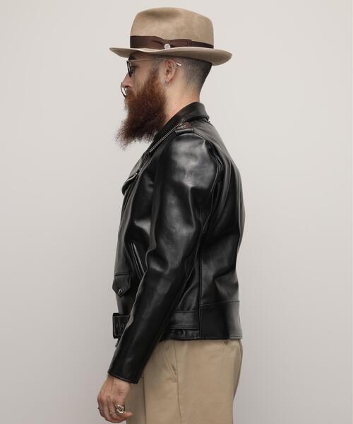 schott(ショット)の「Schott/ショット/613UHT HORSEHIDE ONESTAR TALL/ホースハイド ワンスター トール(ライダースジャケット・メンズ・ブラック・34/36/38/40/42/44)」の14枚目の写真