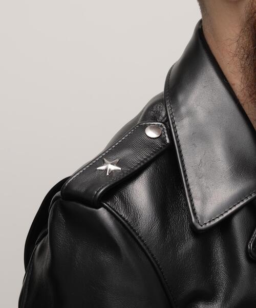 schott(ショット)の「Schott/ショット/613UHT HORSEHIDE ONESTAR TALL/ホースハイド ワンスター トール(ライダースジャケット・メンズ・ブラック・34/36/38/40/42/44)」の16枚目の写真