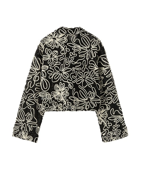 ROSE BUD（ローズバッド）の「【WEB・一部店舗限定】CORDING EMBROIDERY SHIRT（シャツ/ブラウス・レディース・ブラック/ホワイト/グリーン・ONE SIZE）」の4枚目の写真