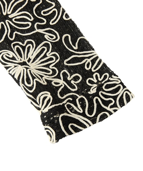 ROSE BUD（ローズバッド）の「【WEB・一部店舗限定】CORDING EMBROIDERY SHIRT（シャツ/ブラウス・レディース・ブラック/ホワイト/グリーン・ONE SIZE）」の10枚目の写真