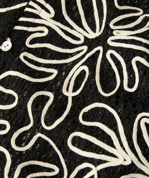 ROSE BUD（ローズバッド）の「【WEB・一部店舗限定】CORDING EMBROIDERY SHIRT（シャツ/ブラウス・レディース・ブラック/ホワイト/グリーン・ONE SIZE）」の12枚目の写真