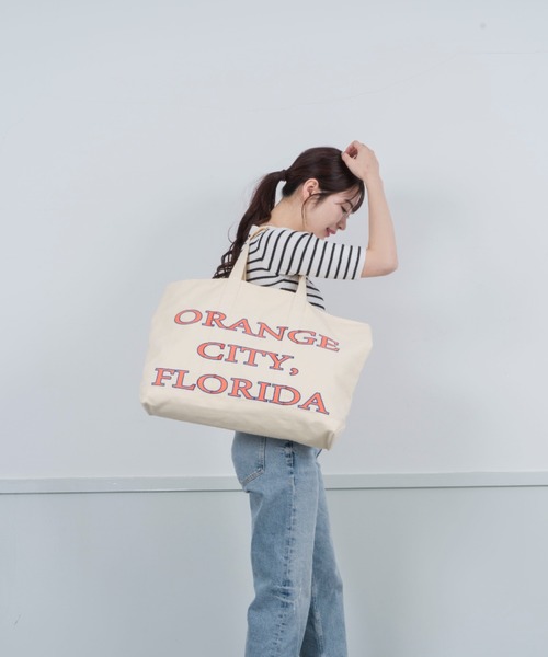 The Bagmati（ザバグマティ）の「【THE BAGMATI/ザ・バグマティー】ユニセックス コットンキャンバスバッグ　トートバッグ ラージサイズ（トートバッグ・レディース・ライトブルー/クリーム/ベージュ・FREE）」の9枚目の写真